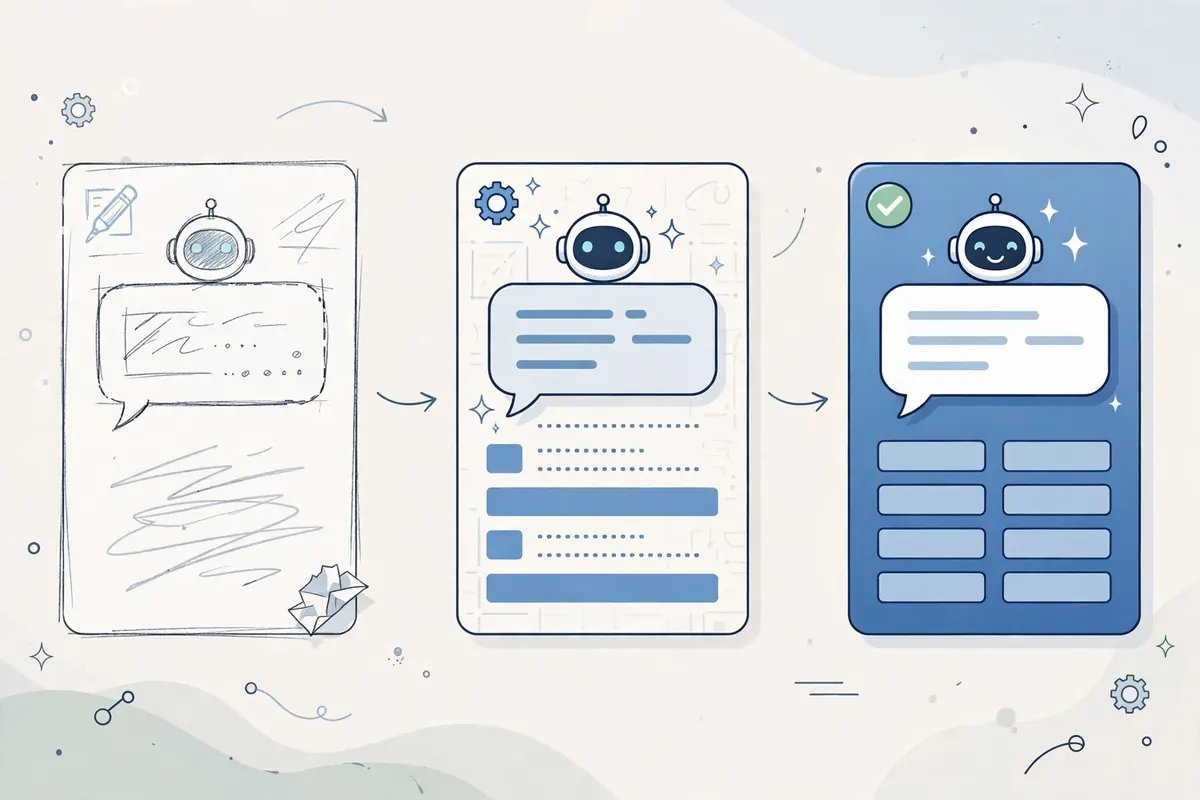Refining an AI chatbot answer step by step