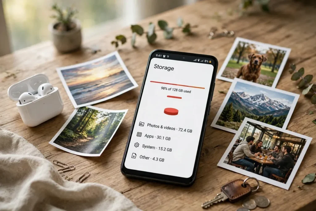 Android phone storage almost full