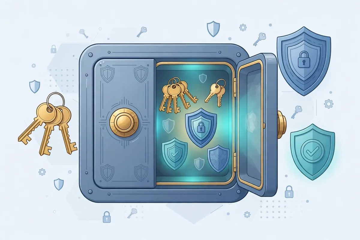 Using a password manager vault
