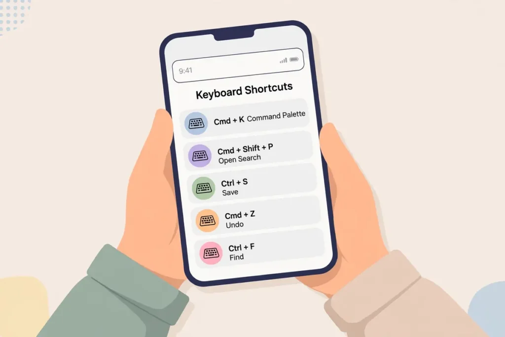 Screenshot shortcuts on a phone