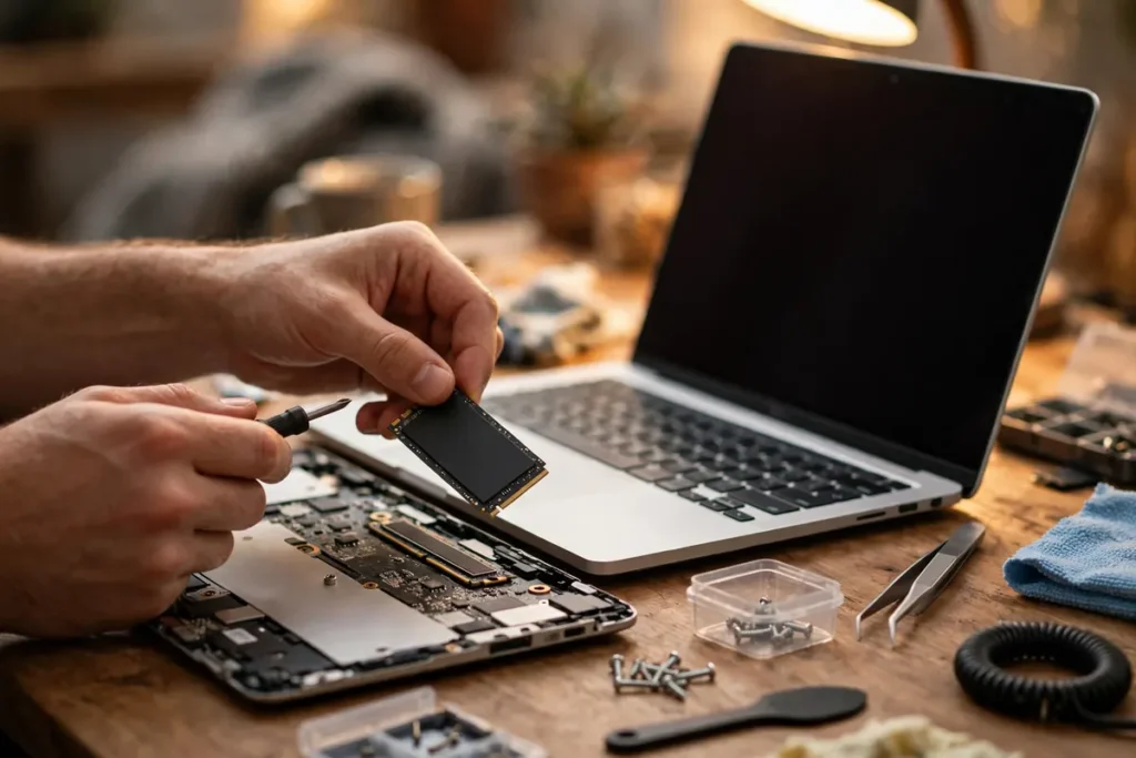 Upgrading a laptop with an SSD